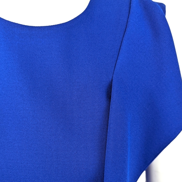 BCBG Maxazria Ruffle Cocktail Party Mini Dress Womens Small Blue Sleeveless - Picture 8 of 13